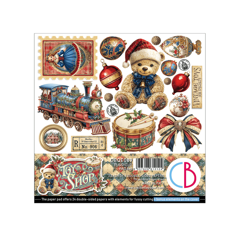 Ciao Bella Toy Shop Fussy Cut Pad 6"x6" - Craftywaftyshop