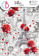 Ciao Bella Vellum Paris Je t’aime Paper Patterns A4 - Craftywaftyshop