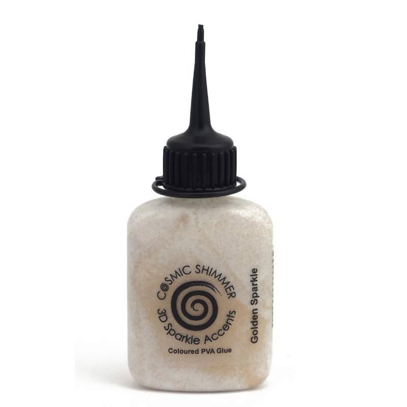 Cosmic Shimmer Pearl 3D Accents Golden Sparkle 30ml - Craftywaftyshop