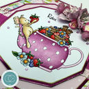 Craft Consortium Strawberry Tea - Relax & Enjoy | CCLSTMP005 - Craftywaftyshop