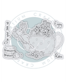 Craft Consortium Strawberry Tea - Relax & Enjoy | CCLSTMP005 - Craftywaftyshop