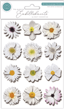 Craft Consortium The Essential Embellishments 3D Decoupage Flower Stickers - Craftywaftyshop