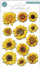 Craft Consortium The Essential Embellishments 3D Decoupage Flower Stickers - Craftywaftyshop
