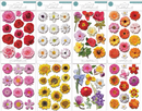 Craft Consortium The Essential Embellishments 3D Decoupage Flower Stickers - Craftywaftyshop