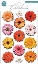 Craft Consortium The Essential Embellishments 3D Decoupage Flower Stickers - Craftywaftyshop
