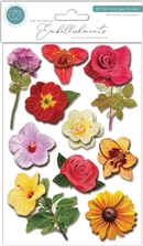 Craft Consortium The Essential Embellishments 3D Decoupage Flower Stickers - Craftywaftyshop