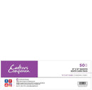 Crafters Companion 12" x 12" Smooth White Card Pack - 50 Sheets - Craftywaftyshop