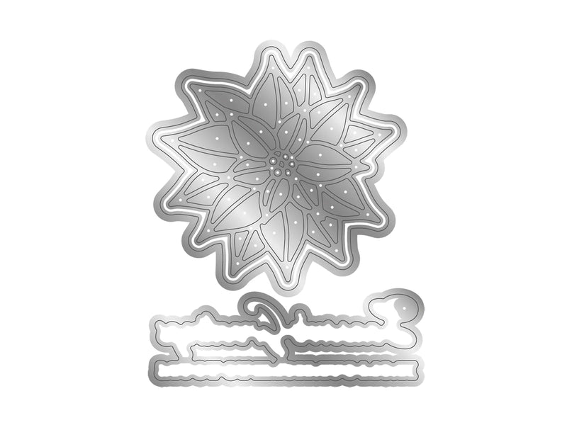 Crafters Companion 3D Embossing Folder, Metal Die & Photopolymer Stamp - Festive Foliage - Craftywaftyshop