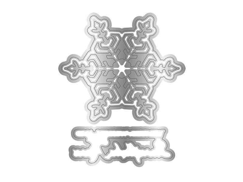 Crafters Companion 3D Embossing Folder, Metal Die & Photopolymer Stamp - Winter Snowflakes - Craftywaftyshop