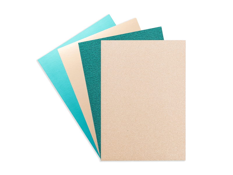 Crafter’s Companion A5 Special Finish Card 100pk - Gold & Green - Craftywaftyshop