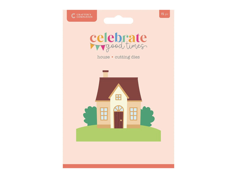 Crafters Companion Celebrate Good Times Collection Metal Die House - Craftywaftyshop