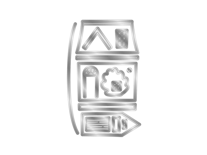 Crafters Companion Celebrate Good Times Collection Metal Die House - Craftywaftyshop