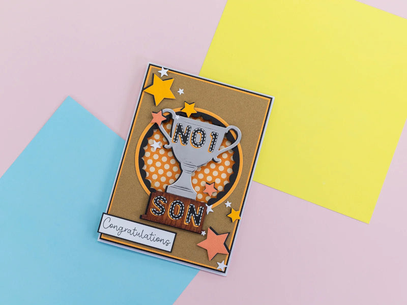 Crafters Companion Celebrate Good Times Collection Metal Die Trophy - Craftywaftyshop