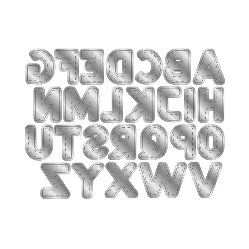 Crafters Companion Celebrate Good Times Stitched Alphabet Metal Dies - Craftywaftyshop