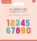 Crafters Companion Celebrate Good Times Stitched Numbers Metal Die Set - Craftywaftyshop