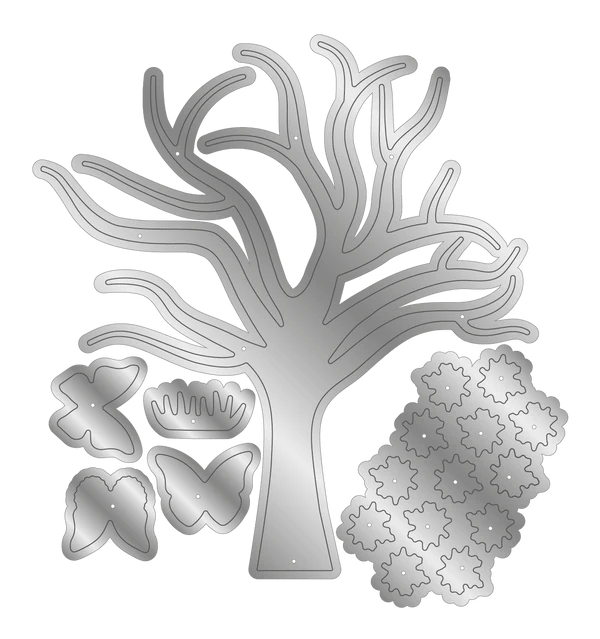 Crafter's Companion Garden Collection Metal Die - Garden Tree - Craftywaftyshop