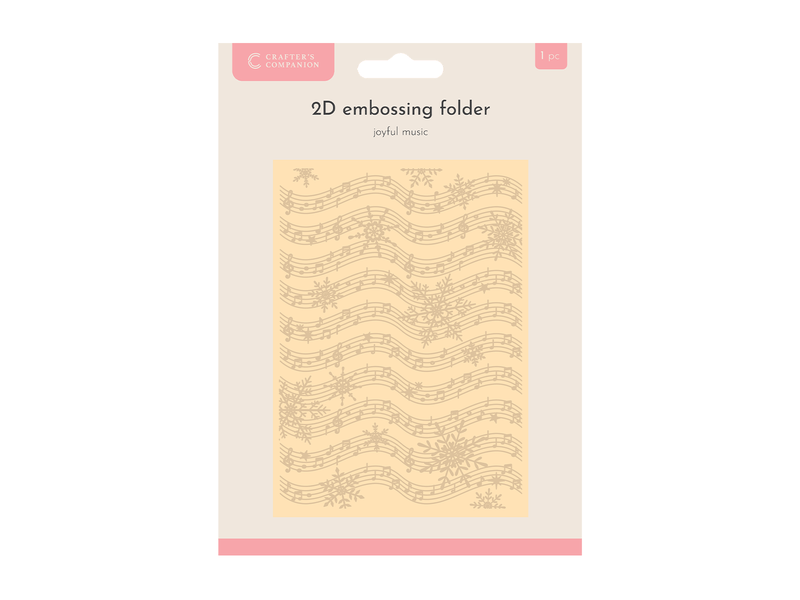 Crafter’s Companion Joyous Angel 2D Embossing Folder 5”x7” - Joyful Music - Craftywaftyshop