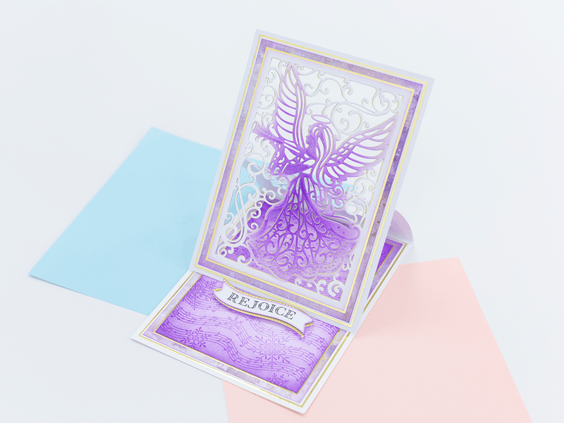Crafter’s Companion Joyous Angel 2D Embossing Folder 5”x7” - Joyful Music - Craftywaftyshop