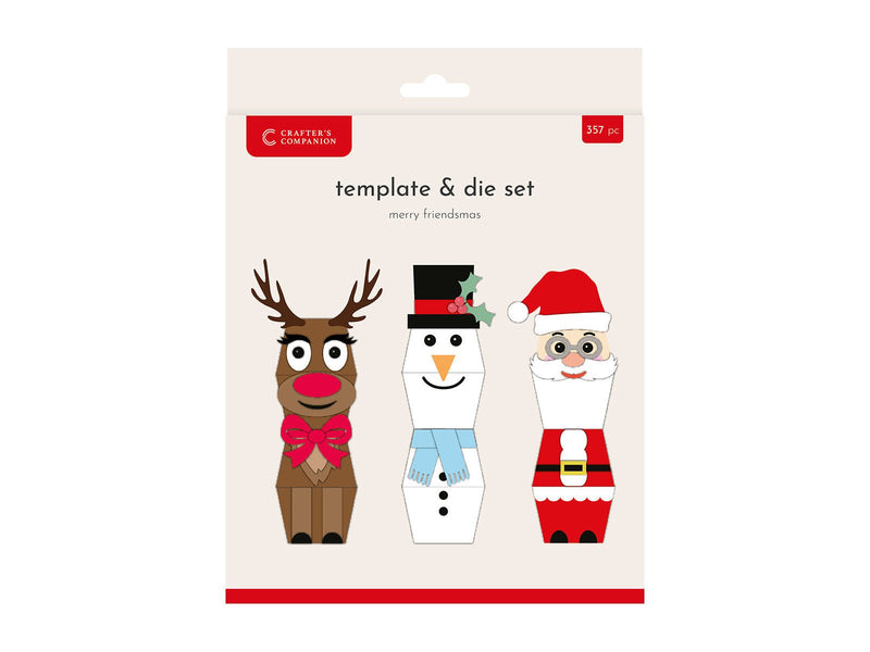 Crafter’s Companion Metal Die and Template - Merry Friendsmas - Craftywaftyshop