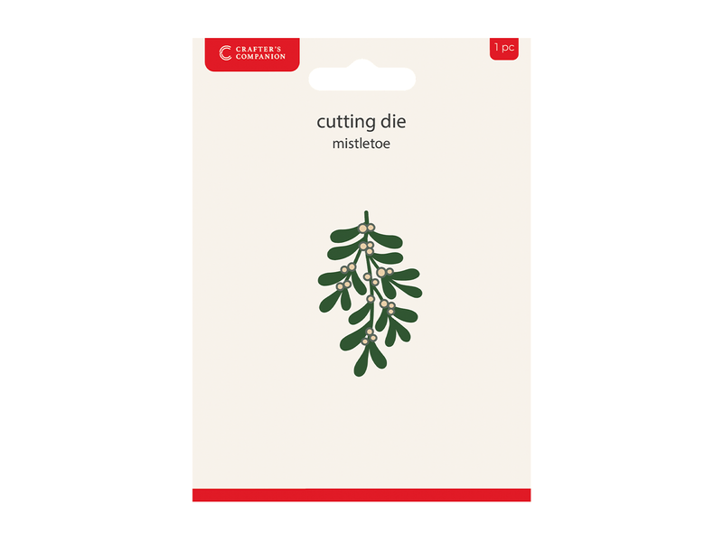 Crafters Companion Metal Die Christmas Embellishment - Mistletoe - Craftywaftyshop