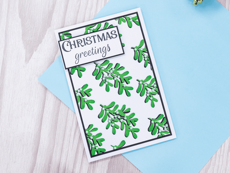 Crafters Companion Metal Die Christmas Embellishment - Mistletoe - Craftywaftyshop