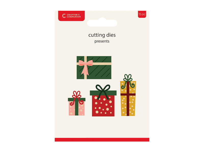 Crafters Companion Metal Die Christmas Embellishment - Presents - Craftywaftyshop