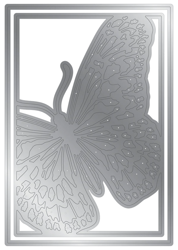 Crafter's Companion Metal Die Create a Card 5"x7" - Lady Butterfly - Craftywaftyshop