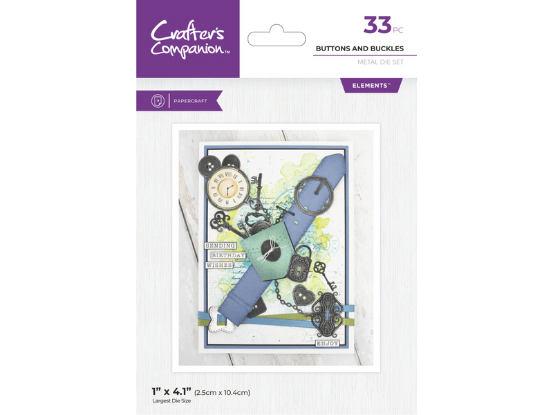 Crafter's Companion Metal Die Elements Buttons and Buckles - Craftywaftyshop