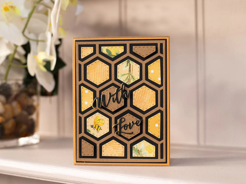 Crafter's Companion Metal Dies Create a Card Sweet Honeycomb - Craftywaftyshop