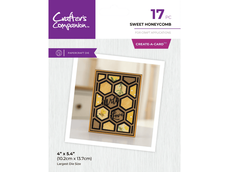 Crafter's Companion Metal Dies Create a Card Sweet Honeycomb - Craftywaftyshop