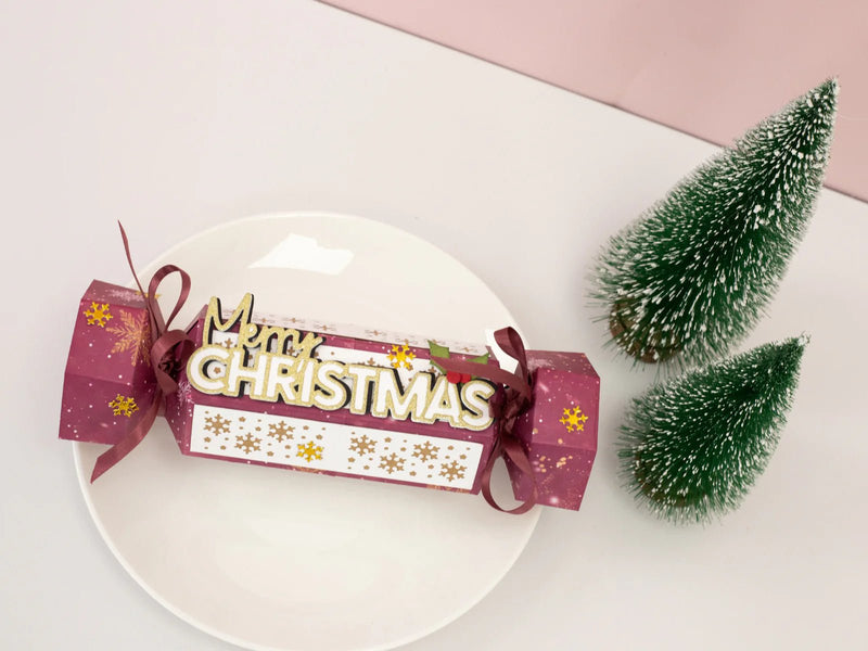 Crafters Companion Metal Dies Dimensionals Christmas Cracker with free 48 pcs cracker contents pack - Craftywaftyshop