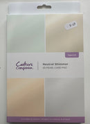 Crafter's Companion Pearl Card Pad A5 – Neutral Shimmer | CC-PPADA5-NESH - Craftywaftyshop