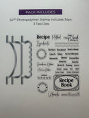Crafter's Companion Recipe Book Stamp & Metal Die Set | CC-RB-STD-TABSE - Craftywaftyshop