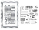Crafter's Companion Retro Vacay Special Delivery Stamp, Die & Stencil Set | CC-RV-STD-STEN-SPDE - Craftywaftyshop