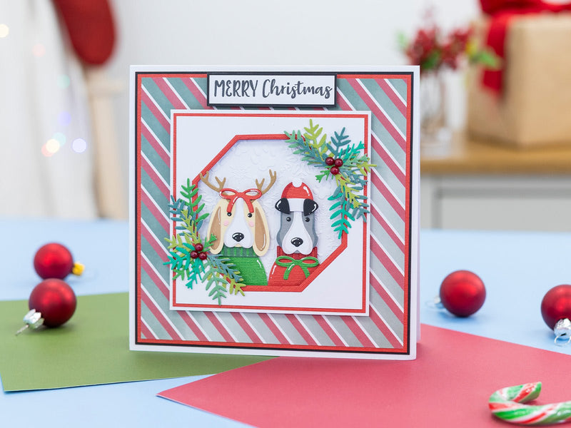 Crafter’s Companion Santa Paws Metal Die - Dress up Dog - Craftywaftyshop