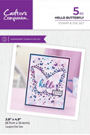 Crafters Companion Stamp and Die Hello Butterfly - Craftywaftyshop