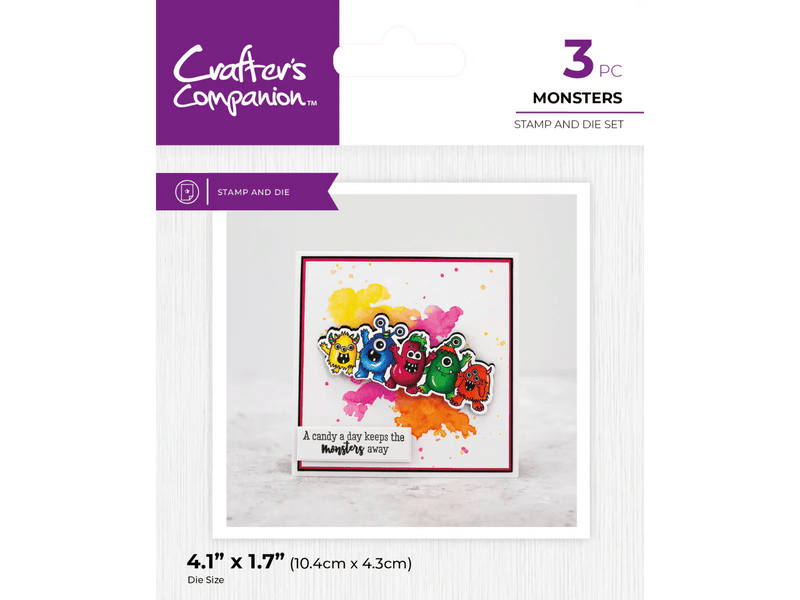 Crafter's Companion - Stamp and Die - Monsters - Craftywaftyshop