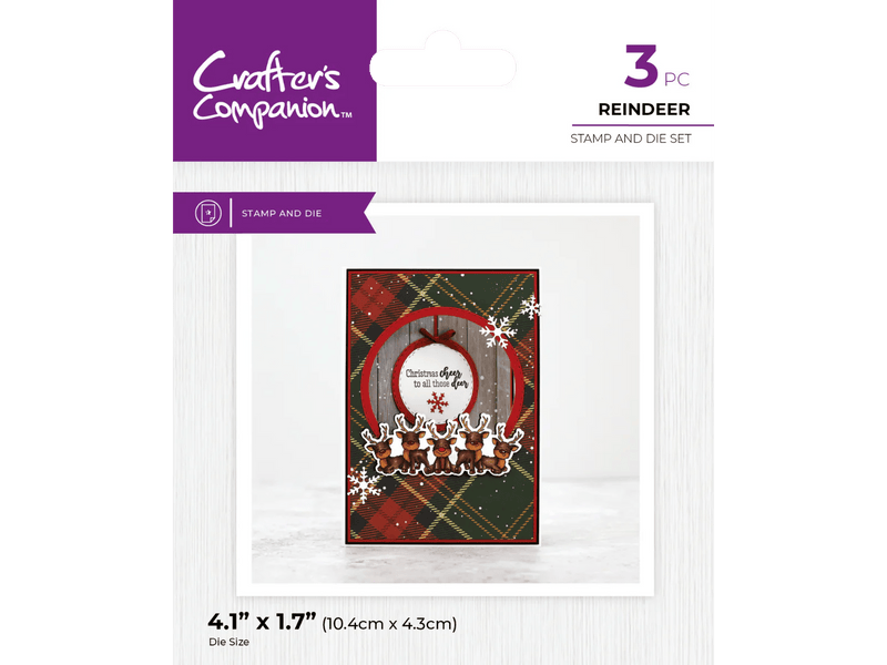 Crafter's Companion - Stamp and Die - Reindeers - Craftywaftyshop