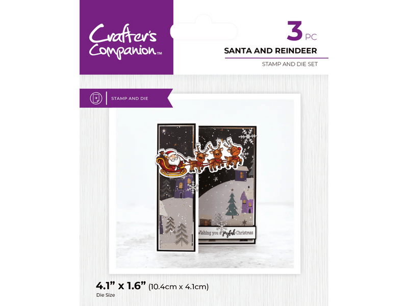 Crafter's Companion - Stamp and Die - Santa and Reindeer - Craftywaftyshop