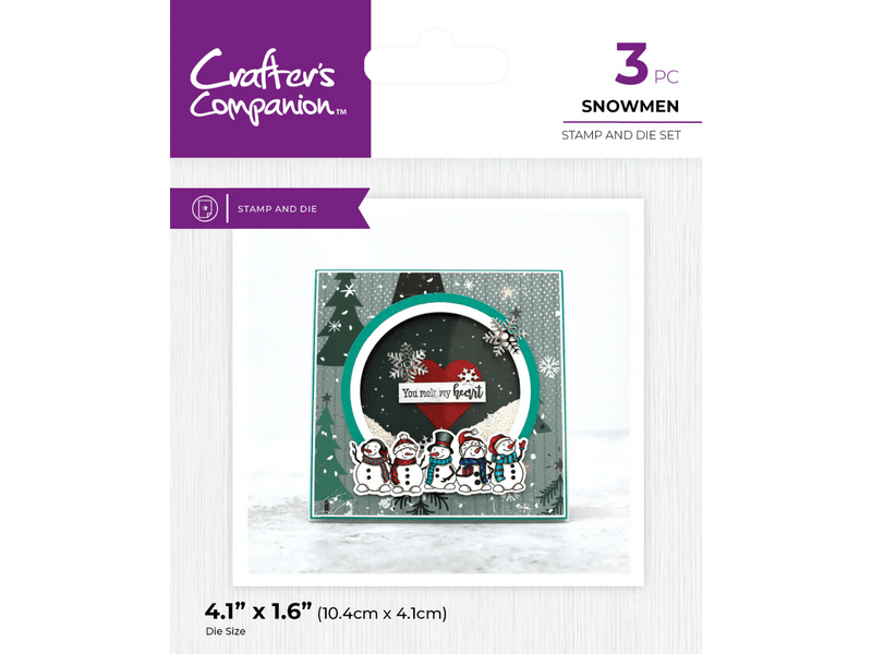 Crafter's Companion - Stamp and Die - Snowmen - Craftywaftyshop