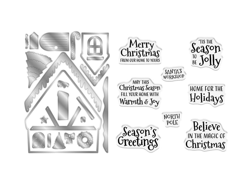 Crafters Companion Stamp & Die - Christmas Cabin - Craftywaftyshop