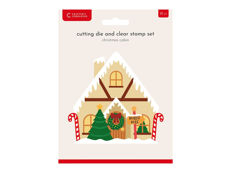 Crafters Companion Stamp & Die - Christmas Cabin - Craftywaftyshop