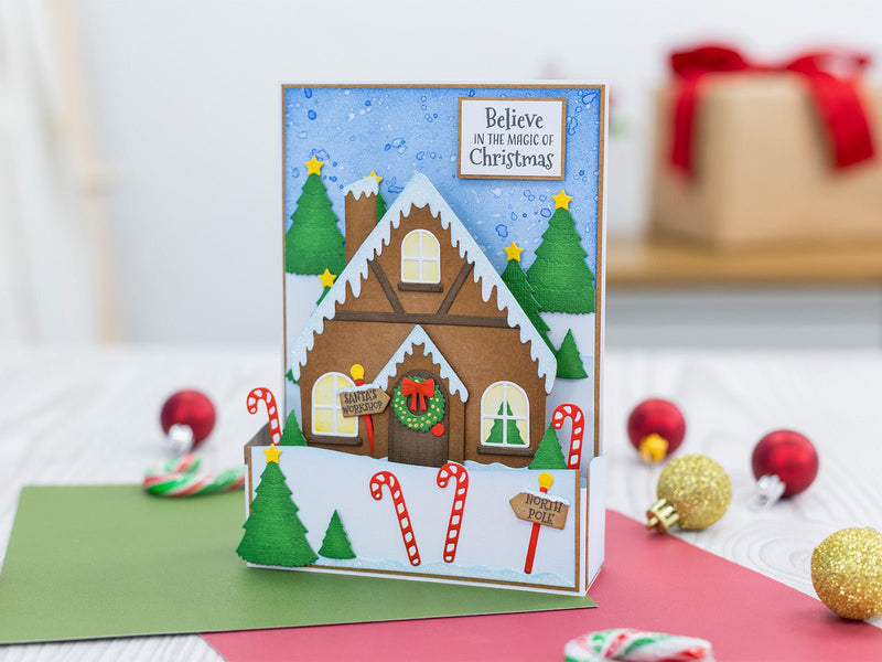 Crafters Companion Stamp & Die - Christmas Cabin - Craftywaftyshop