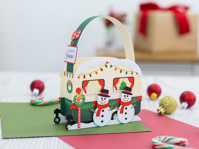 Crafters Companion Stamp & Die - Festive Camper - Craftywaftyshop