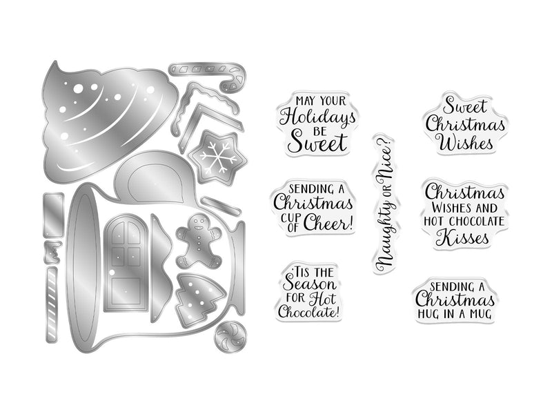 Crafters Companion Stamp & Die - Hot Chocolate - Craftywaftyshop
