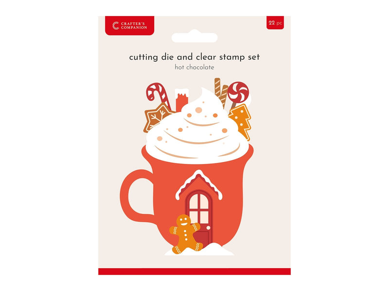 Crafters Companion Stamp & Die - Hot Chocolate - Craftywaftyshop