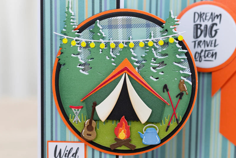 Crafters Companion The Great Outdoors Metal Die Edge'able - Alpine Charm - Craftywaftyshop