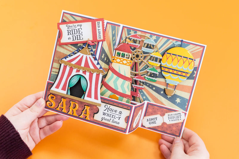Crafters Companion Vintage Carnival Metal Die Set Big Top - Craftywaftyshop