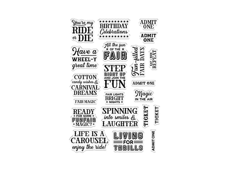 Crafters Companion Vintage Carnival Stamp & Die Ticket Fun - Craftywaftyshop