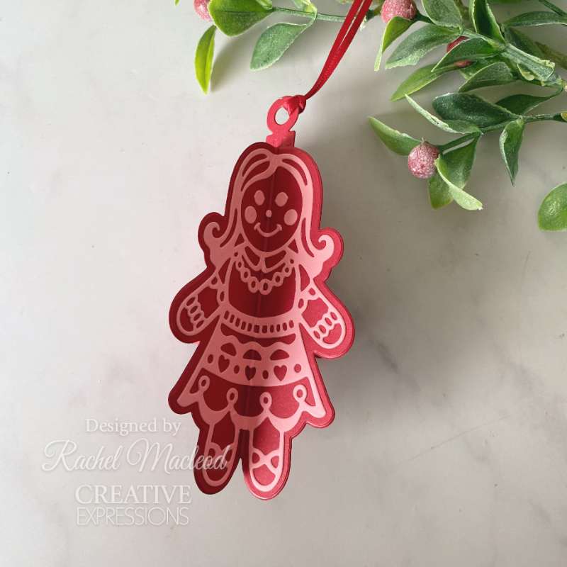 Creative Expressions Paper Cuts Festive Gingerbread Girl Craft Die - Craftywaftyshop